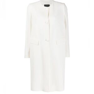 Emporio Armani White Crepe Coat